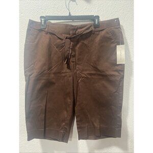 John Paul Richards Cotton Cargo Pants Brown 14 2 Pocket belted Summer NEW